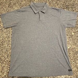 RVCA Mens Polo Regular Fit M Short Sleeve Blue